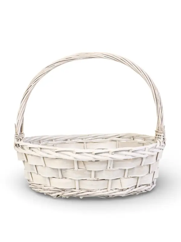 Набор корзин 2 шт  41х36х12, 36х33х112 см ручка h=20 см белый