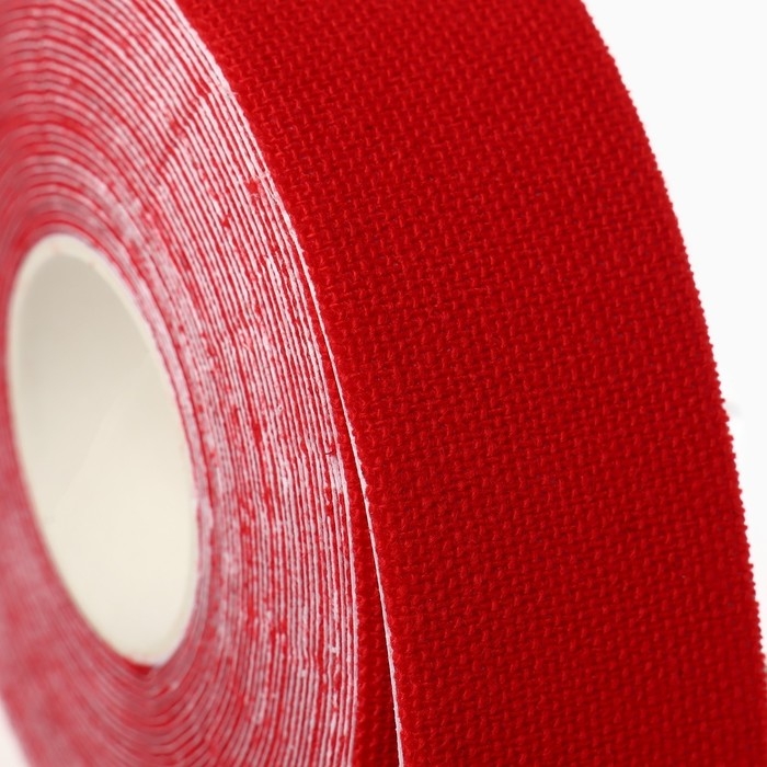 Кинезио - тейп, 2,5 см × 5 м, цвет красный