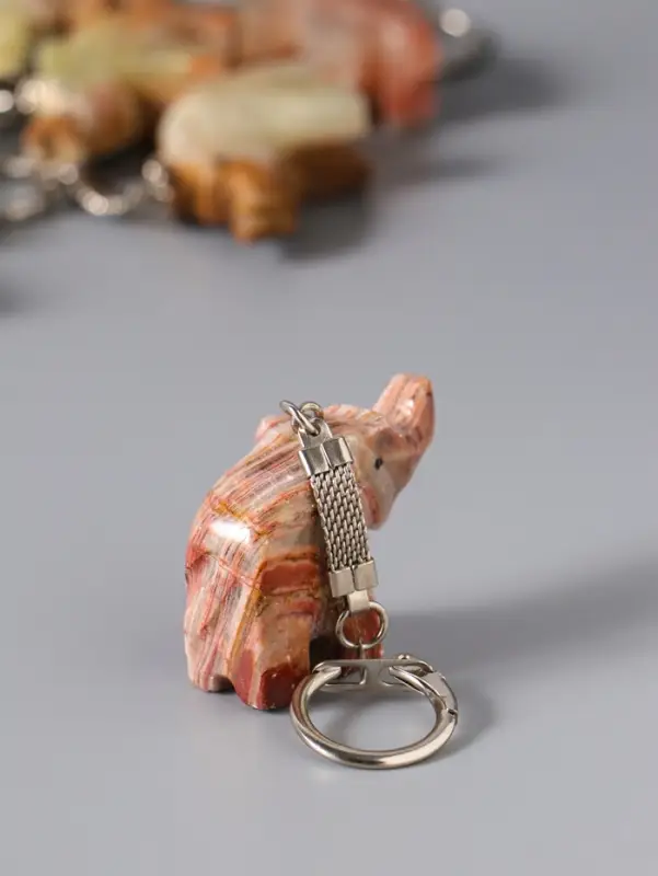 Брелок "Слон",набор 10 шт, оникс