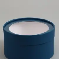 Набор подарочных коробок 2 в 1 круглых,  морской, с окном, 21 х 11 - 18 х 10 см