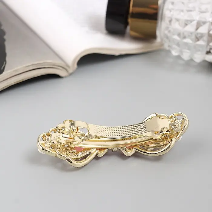 Заколка - автомат для волос QF &laquo;Розмари&raquo;, бант, 7 см, золото