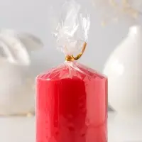 Свеча - цилиндр 6&times;6.5 см, красный