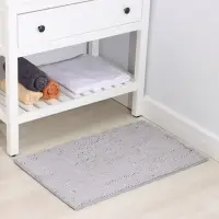 Коврик для дома Доляна &laquo;Букли длинные&raquo;, 50&times;80 см, длина букли 2 см, светло-серый