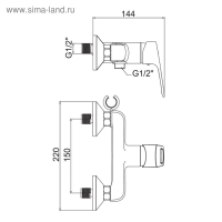 Смеситель для биде Accoona A3117, с гигиеническим душем, настенный, латунь, хром