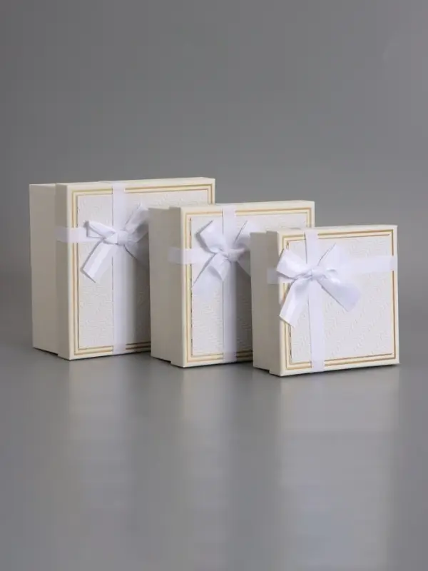 Наборок коробок 3 в 1 прямоугольные 19*19*9.8 17*17*8.0 15*15*6.5 см