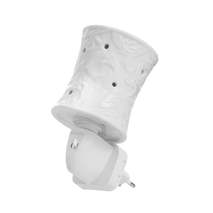 Ночник Ночник "Узор" белый 7,8х7,8х12 см