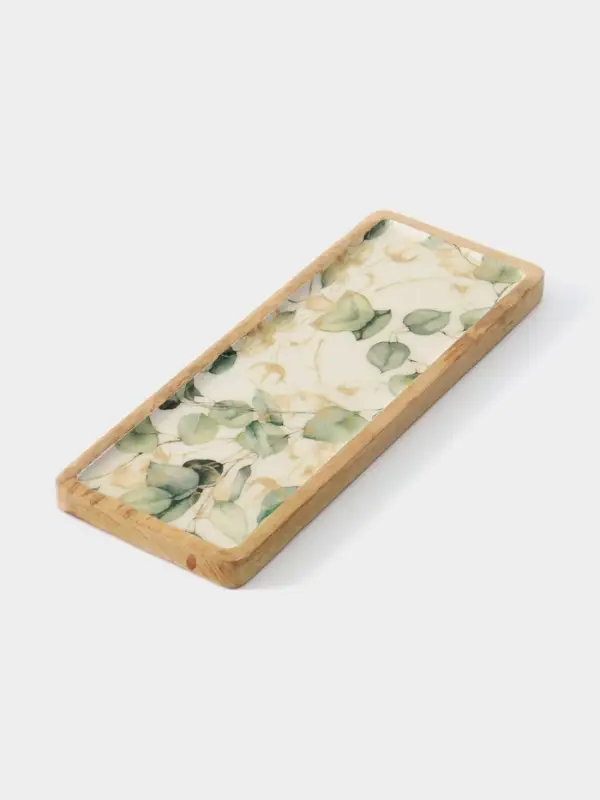 Блюдо прямоугольное &laquo;Листья&raquo;, 41&times;15 см, дерево манго
