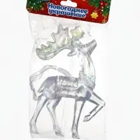 Ёлочная игрушка &laquo;Зимнее волшебство. Гордый олень&raquo;, 13&times;8 см, прозрачный перелив