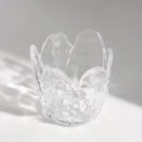 Подсвечник на 1 свечу &laquo;Бутон&raquo;, стекло, прозрачный, d=5 см, 9.5&times;9.5&times;8.5 см