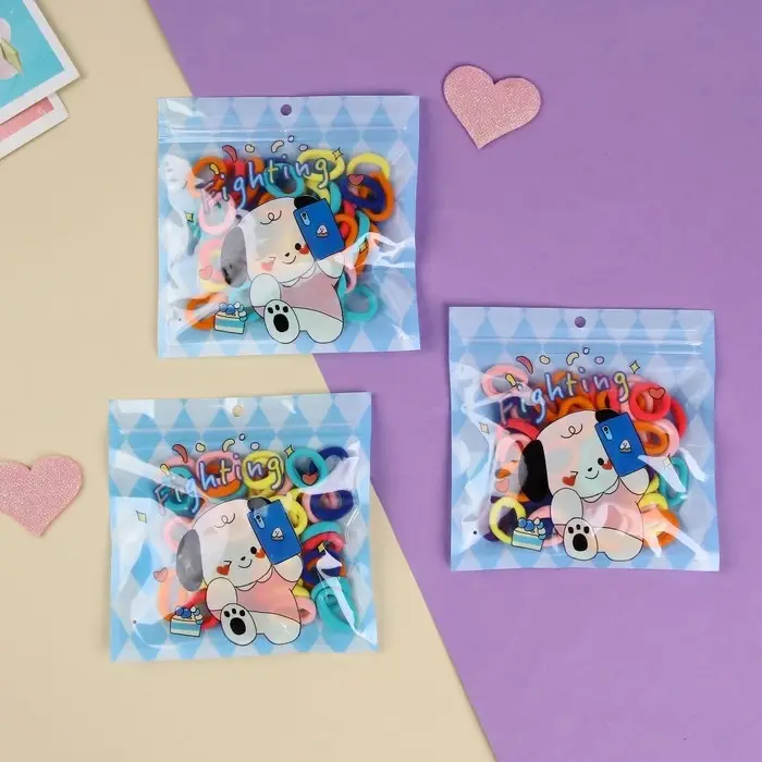 Резинка для волос  Резинка для волос "Хорошие пожелания" (набор 50 шт) пёсик, 2 см, микс