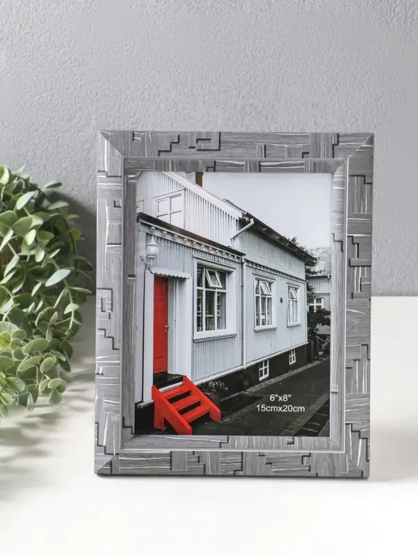 Фоторамка пластик 15х20 см "Моррис" тёмно-серый 23х18х2 см