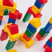 Кубики детские, пластиковые, цветные, 21 штука, 6&times;6 см