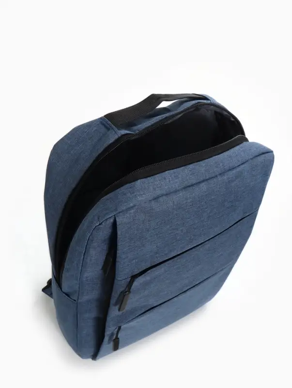 Рюкзак городской на молнии, с карманами, отделом для ноутбука, USB портом, 30&times;12&times;43 см, синий