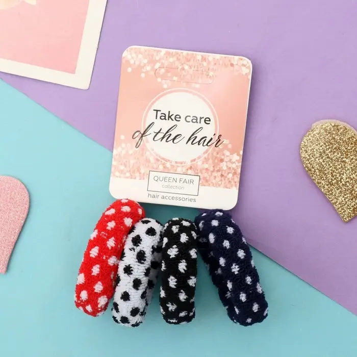 Резинка для волос Резинка для волос "Махрушка объём" (набор 4 шт) сеточка, 3,5 см