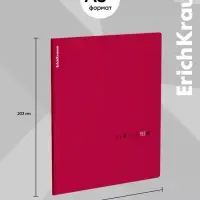 Тетрадь 48 листов в клетку ErichKrause Simple Color, софт-тач, красная