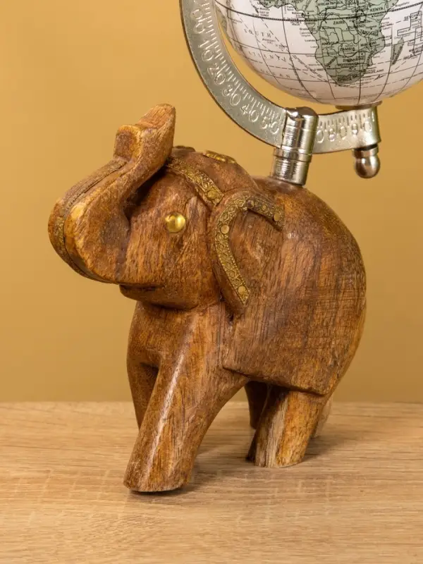 Глобус сувенирный, 11×8×21.5 см, подставка дерево