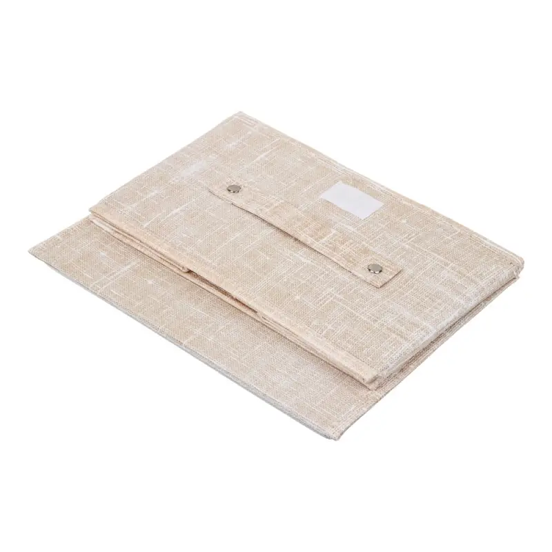 Кофр для хранения с крышкой тм VETTA ЛЁН, полиэстер, 26х20х15см, бежевый