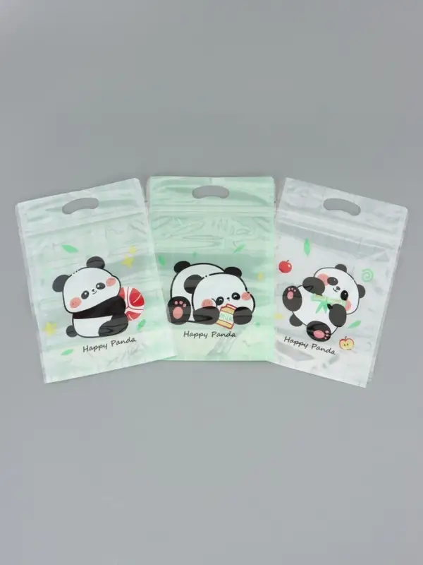 Пакет подарочный, с zip-lock застежкой, "Счастливая панда", 15х23 &plusmn; 1см МИКС