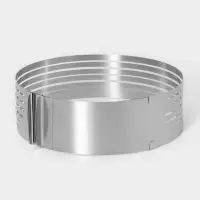 Форма для выкладки и выпечки с регулировкой размера, d=25-30 см, серебристая