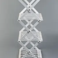 Стеллаж универсальный, 4 полки, 50&times;25&times;68 см, напольный, открытый, белый, Greengo