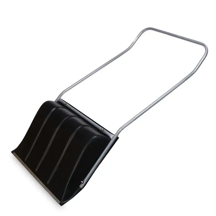 Движок пластиковый для уборки снега, чёрный ковш 600 × 470 мм, металлическая планка, металлическая ручка цвет МИКС Движок пластиковый для уборки снега, чёрный ковш 600 × 470 мм, металлическая планка, металлическая ручка цвет МИКС