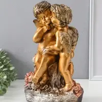 Фигура гипс &laquo;Ангел поцелуй&raquo;, 37&times;23&times;13 см