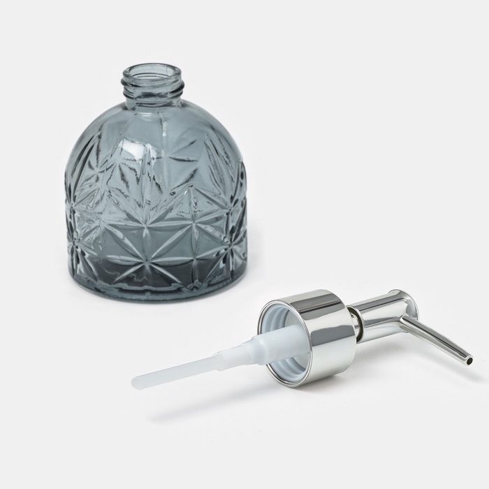 Дозатор для мыла SAVANNA «Лазурь», 220 мл, стеклянный, синий Дозатор для мыла SAVANNA «Лазурь», 220 мл, стеклянный, синий