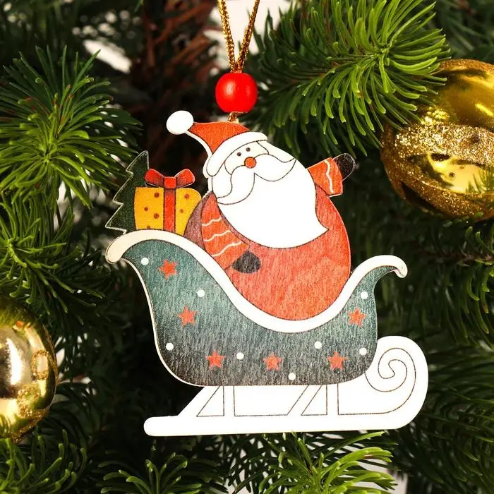 Елочная игрушка «Дед Мороз в санках» Елочная игрушка «Дед Мороз в санках»