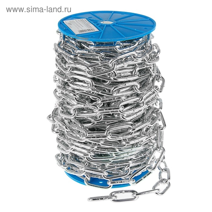 Цепь длиннозвенная ТУНДРА krep, DIN763, диаметр 8 мм, сварная, оцинкованная, 30 м Цепь длиннозвенная ТУНДРА krep, DIN763, диаметр 8 мм, сварная, оцинкованная, 30 м