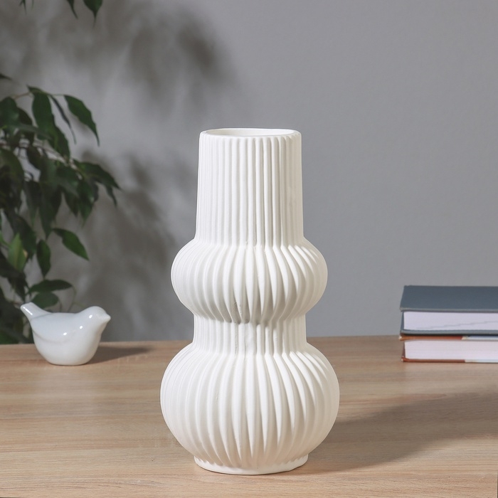 Ваза керамика настольная Ваза керамика настольная "Страйбер" 13х13х26 см