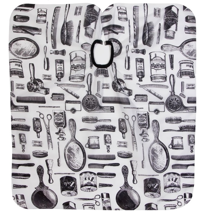 Пеньюар парикмахерский, цвет белый/чёрный Пеньюар парикмахерский, цвет белый/чёрный