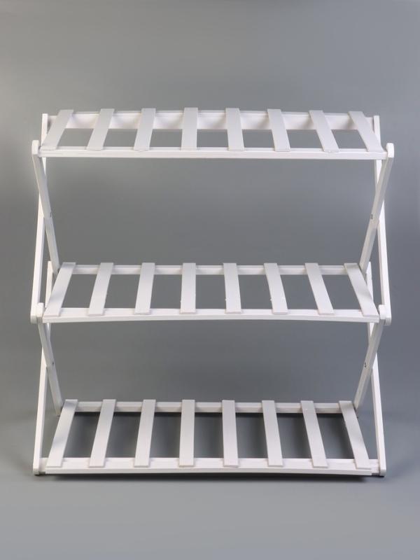 Подставка для цветов Greengo, 3 полки, 50 × 25 × 46 см, напольная, бамбук, белая Подставка для цветов Greengo, 3 полки, 50 × 25 × 46 см, напольная, бамбук, белая