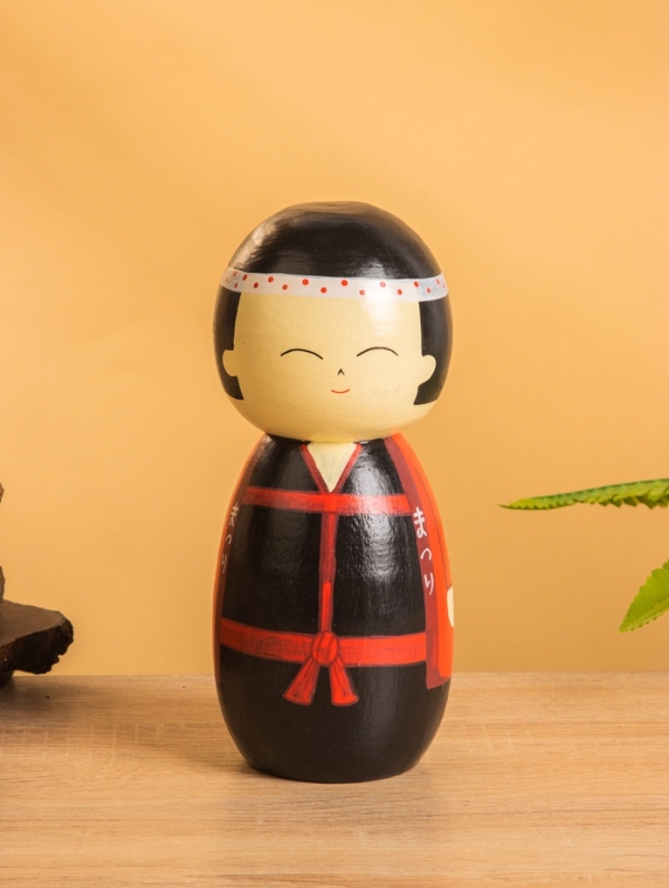 Деревянная кукла кокеши Деревянная кукла кокеши "Хидео" 9х9х21 см