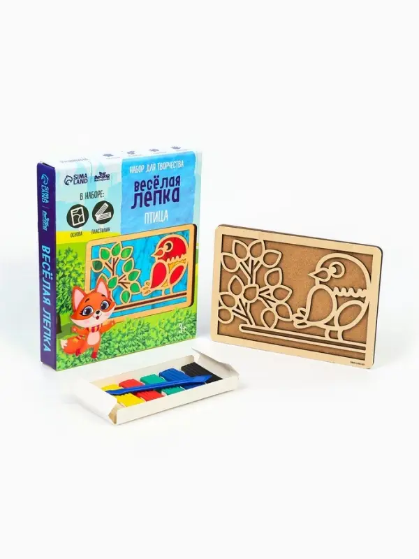 Картина пластилином &laquo;Птица&raquo;, 21&times;15 см, набор для творчества