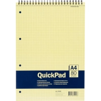 Блокнот 80л,кл,А4,Yellow Pad,спираль,тон.блок 70г/м