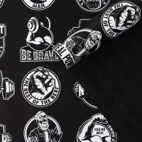 Бумага упаковочная глянцевая двухсторонняя «Брутальность», 70 х 100 см