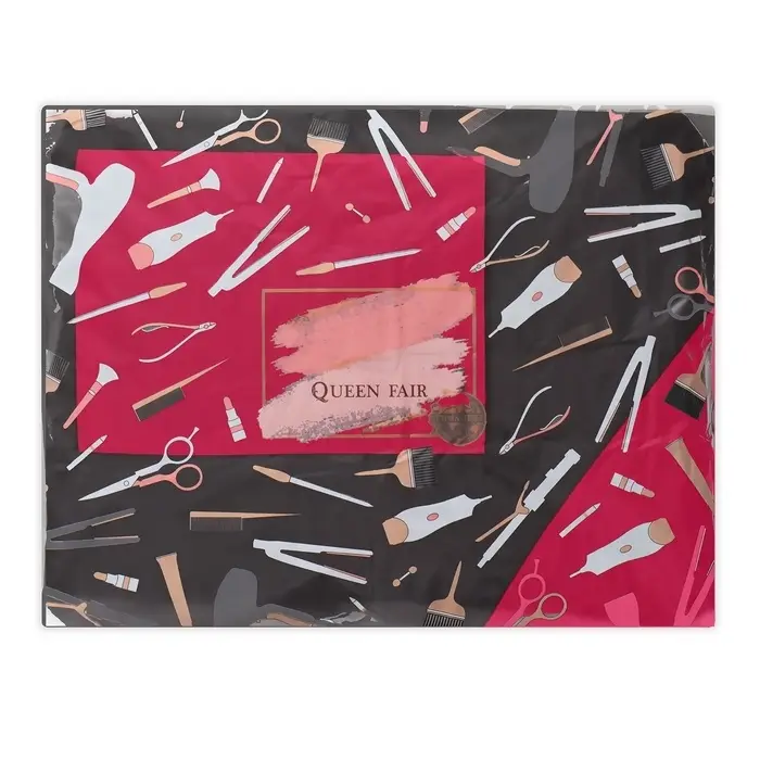 Фартук для мастера, 62&times;80(&plusmn;1) см, с карманом, чёрный/красный