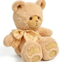 Мягкая игрушка "Медведь Глэм, с бантом", цвет карамельный, 25 см МГлэм/25/54-1
