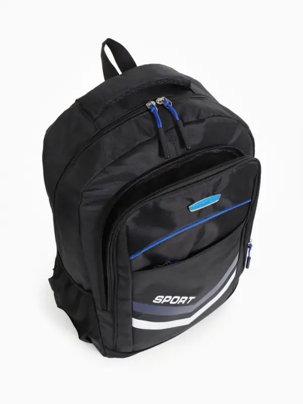 Рюкзак, 4 кармана, дышащая спинка, 30.5&times;14.5&times;47.5 см, чёрный