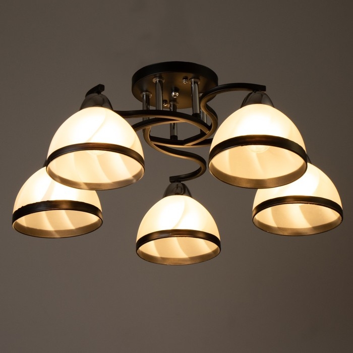 Люстра Люстра "Ариса" 5хЕ27 40Вт чёрный 56х56х22 см BayerLux