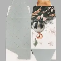 Складная коробка для 1 капкейка &laquo;Счастливого Нового года!&raquo;, 9 &times; 9 &times; 11 см