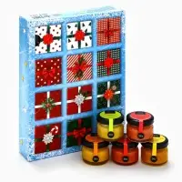 Адвент календарь новогодний с мёдом &laquo;2026&raquo;, облепиха, кедровые орешки, малина, цитрус, клубника