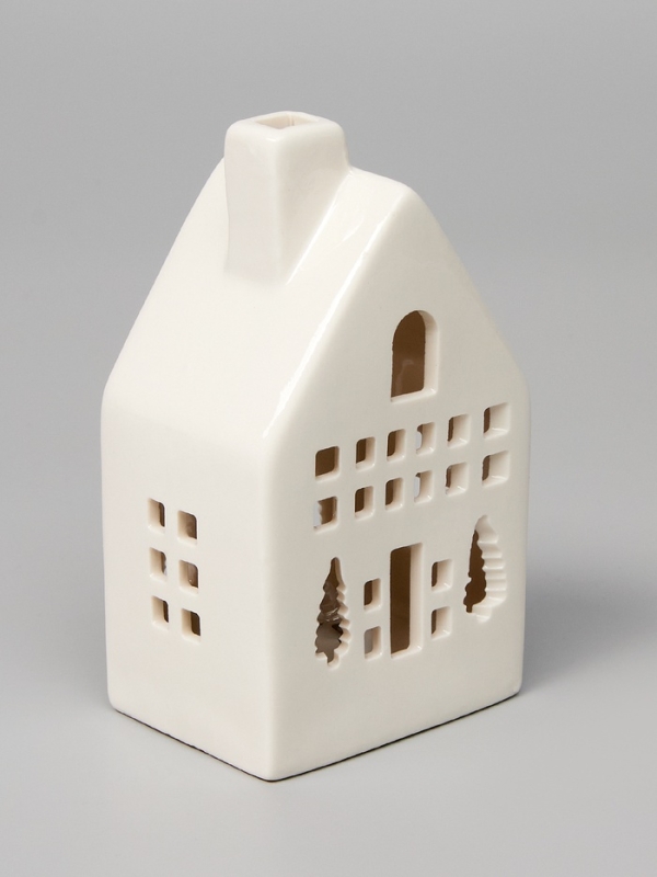 Светодиодная фигура Светодиодная фигура "Дом Елочки" 12.6х5.5х7.5, 1 LED, LR44x3(в компл.), Т/БЕЛЫЙ