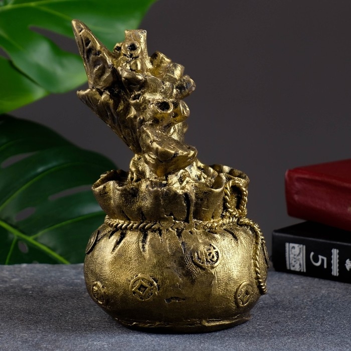 Фигура Фигура "Денежное дерево" состаренное золото, 17х11х11см