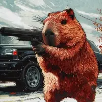 Пакет подарочный бумажный, «Капибратва», 24×10.5×32 см