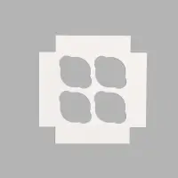 Коробка для 4 капкейков &laquo;Акварельный Новый год&raquo;, 16 х 16 х 10 см