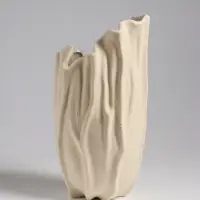 Ваза настольная керамика "Джалис" 22,5х12 см, бежевый Ваза настольная керамика "Джалис" 22,5х12 см, бежевый