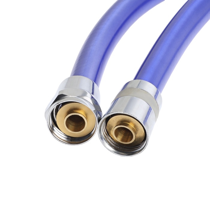 Душевой шланг ZEIN Z15PB, 150 см, антиперекручивание, латунные гайки, фиолетовый Душевой шланг ZEIN Z15PB, 150 см, антиперекручивание, латунные гайки, фиолетовый