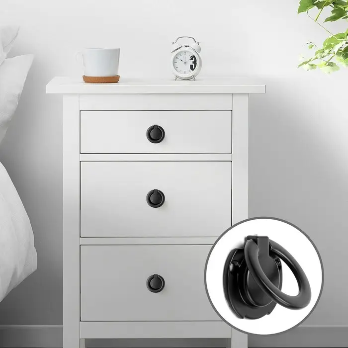 Ручка-кнопка CAPPIO RK132, мебельная, цвет черный