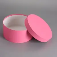 Коробка круглая розовая, 25 х 12 см